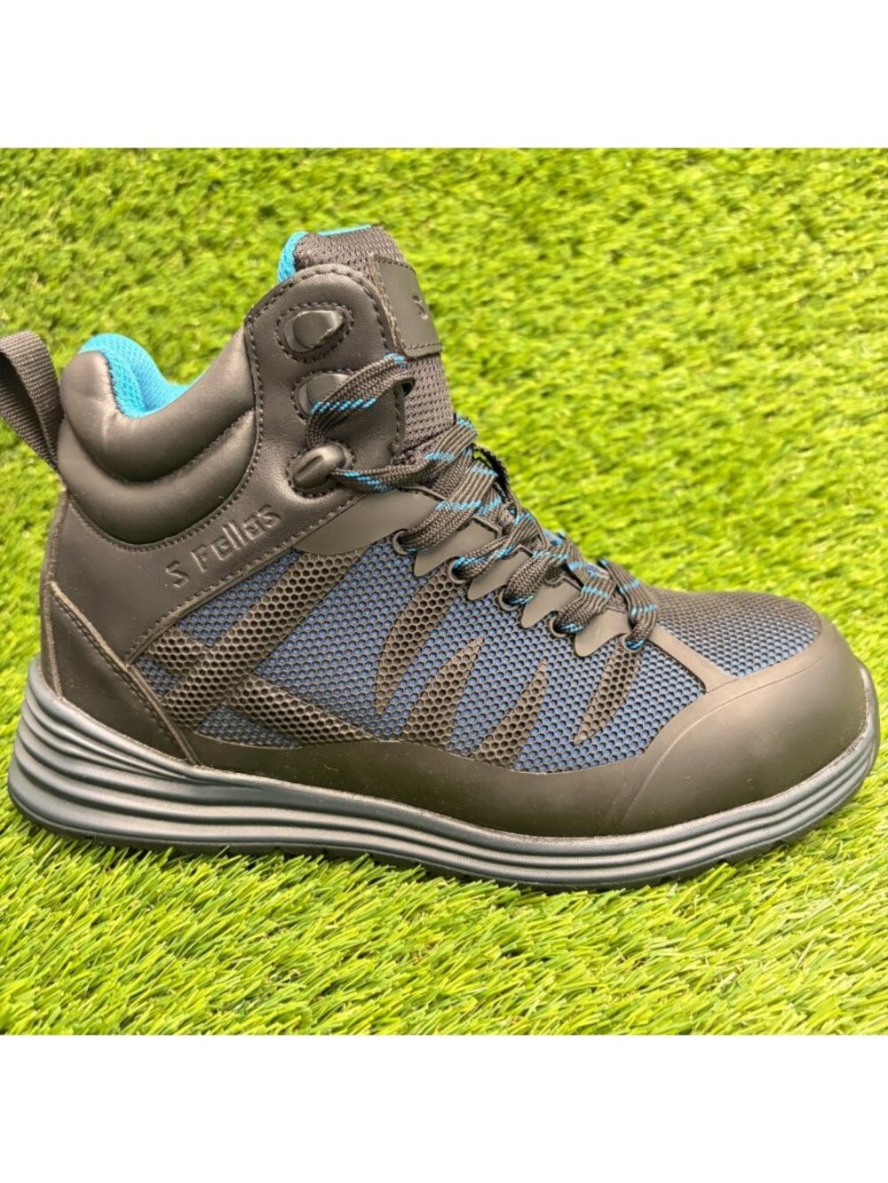 S Fellas by Genuine Grip Fangs 6" Womens Size 8 Black Composite Toe Work Boots